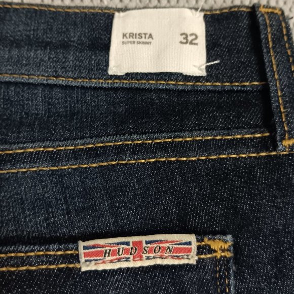 Hudson Krista Super Skinny Jeans Distress Ripped Knees 32 - Picture 11 of 15
